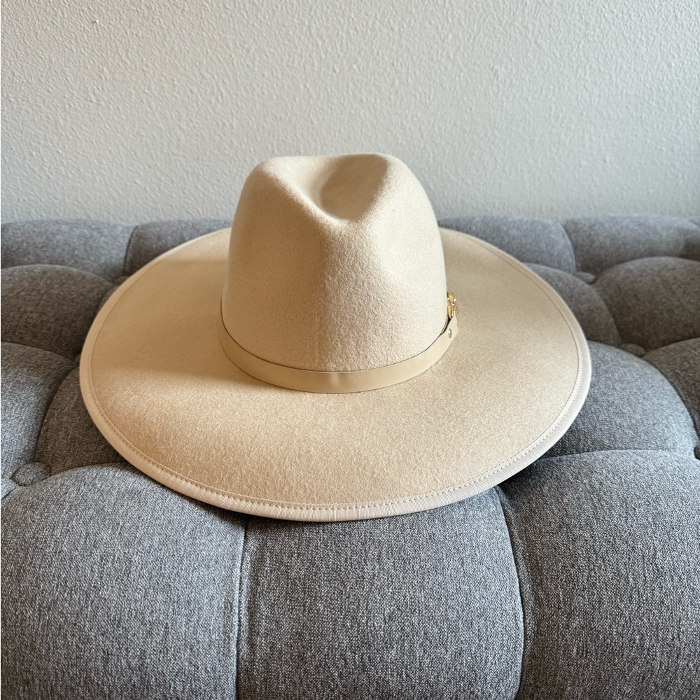 NWOT H&M wide brim hat, tan, size L